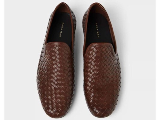 2. Mocasin trenzado maroon by ZARA