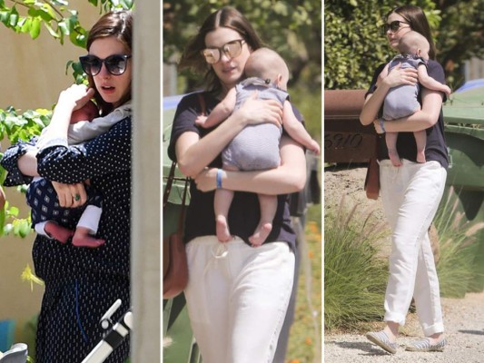 Anne Hathaway de paseo con su pequeño Jonathan