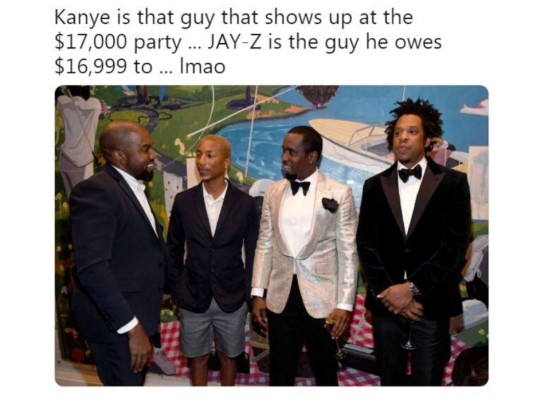 Los mejores memes de Kanye West y Jay Z en el cumpleaños de P. Diddy