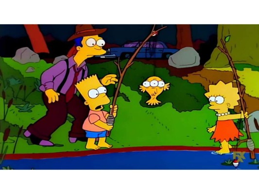 1990. Temporada 2, episodio 4: Dos autos en cada cochera y tres ojos en cada pez. <br/>El icónico pez de tres ojos, Blinky, fue pescado en este capítulo de 1990. En 2013, un pescador de Argentina también pescó un rarísimo ejemplar con tres ojos.<br/>