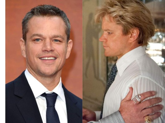 Matt Damon<br/>Tenía 43 cuando hizo el papel de Scott Thorson, un joven de 17 años, en Behind the Candelabra.<br/>