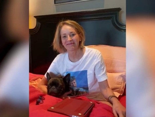 Sharon Stone. Sin maquillaje con una camiseta oversize y, aparentemente, recién levantada y con el portátil encima de las piernas, la actriz compartió un video a través de Instagram enviando 'amor, apoyo y coraje' a sus seguidores que se encuentran preocupados por la expansión del Covid-19.