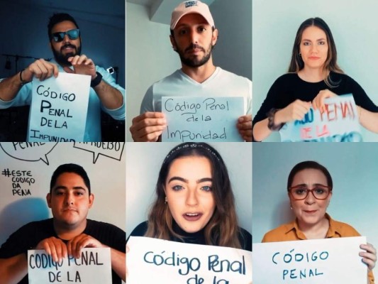 Influencers se unen para exigir suspensión del nuevo código penal