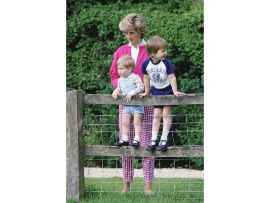 Diana se dedicó totalmente a sus hijos, con quienes compartía el mayor tiempo posible. En esta imagen de julio de 1986 fueron captados en en la residencia real de Highgrove en Tetbury, Gloucestershire