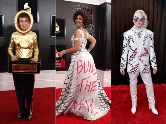 Desde el atuendo de Andrea Echeverri, en forma de la estatuilla de los Grammy hasta los diseños de Joy Villa 'Build the Wall' y Ricky Rebel apoyando a Donald Trump. A continuación te mostramos los peores vestidos de la entrega número 61 de los Grammy Awards