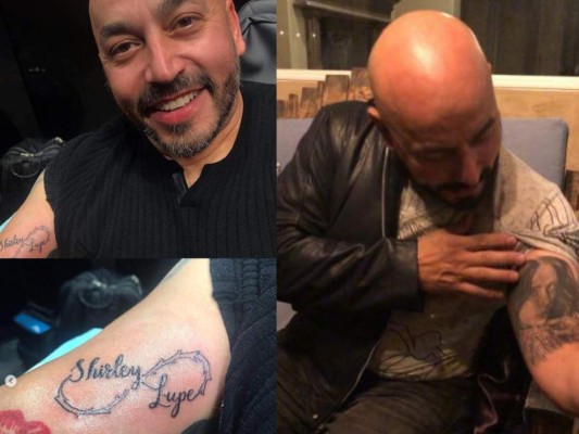 Lupillo Rivera<br/>Y si hay un experto en tatuarse para su pareja, ese es Lupillo. En 2019 se tatuaron el nombre de ambos junto a Shirley Arrollo, quien era su pareja, pero terminaron, según explicó, por falta de tiempo. Meses más tarde Lupillo se volvió a tatuar, esta vez a la cantante Belinda, con quien él asegura haber tenido una relación, aunque ella lo negó.. ¡Ay, ese Loquillo, digo Lupillo!<br/>