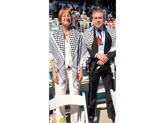 Maren Mantovani y Jamal Rumman de Palestina