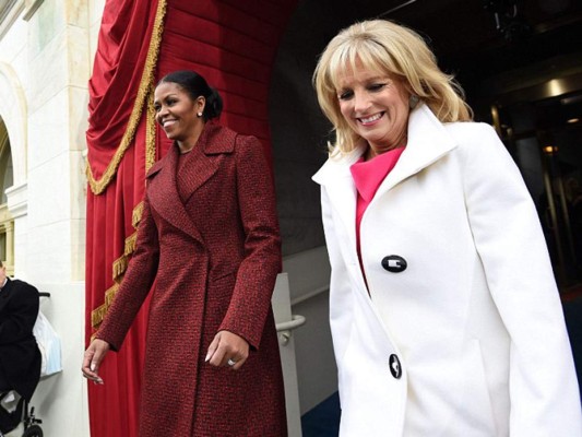 Michelle Obama a su llegada a la ceremonia de la Toma de Posesión