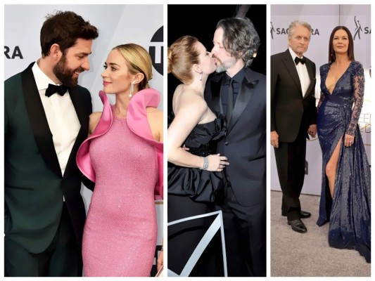 Apasionados y románticos, estas son las parejas más tiernas que deslumbraron en los Screen Actors Guild Awards 2019.