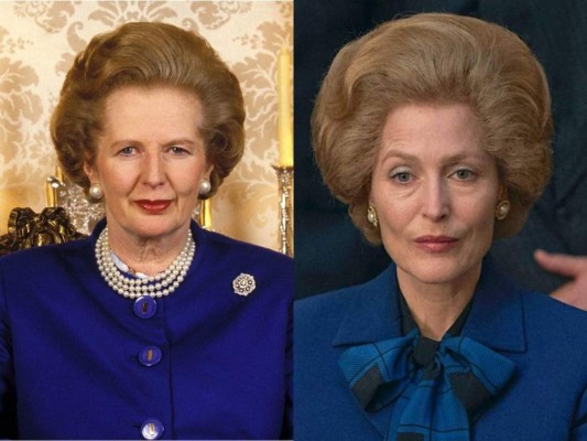 Gillian Anderson como Margaret Thatcher.
