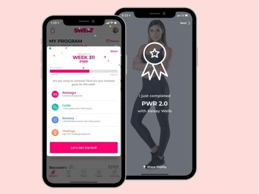 Sweat<br/><br/>Dirigida al público femenino, esta app incluye las opiniones y recomendaciones de expertos mundiales en esta área. Además cuenta con un plan enfocado a las madres que deseen recuperar su forma con entrenamientos más suaves. Genial ¿no?<br/>