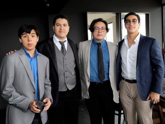 Franklin David Velásquez, Edwin Rosales, Sebastian Hernández y Juan Fletes