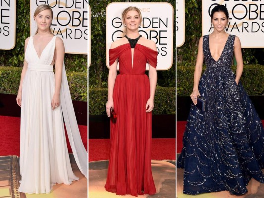 Saoirse Ronan en Yves Saint Laurent Couture, Natalie Dormer y Jenna Dewan Tatum en Zuhair Murad Couture