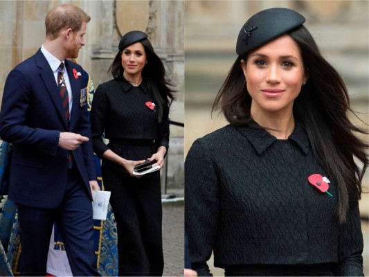 Meghan y el príncipe Harry durante el servicio religioso