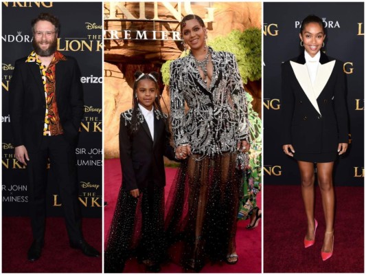 Beyonce y Blue Ivy impresionaron durante alfombra roja de la premiere de 'The Lion King'.