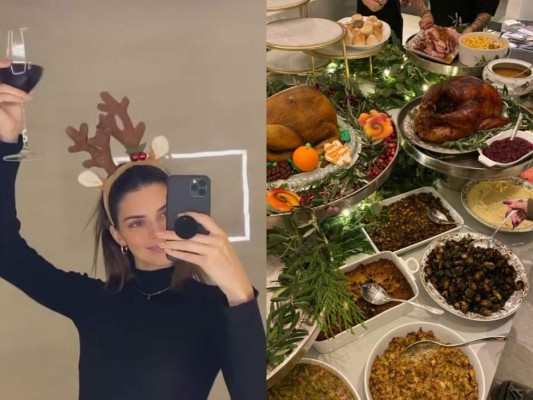 Kendall Jenner disfrutó de un delicioso banquete en la casa de su madre.