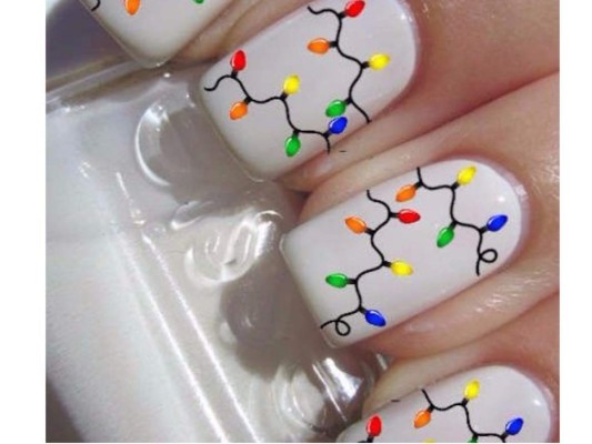 Uñas con estilo navideño