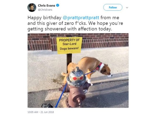 Chris Evans trollea a Chris Pratt en su cumpleaños