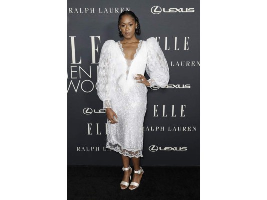 Moses Ingram en Christopher Kane.