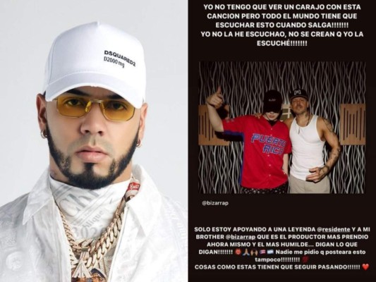 Anuel. <br/>Según algunos internautas, este reguetonero está buscando la aprobación del cantautor puertoriqueño, pues fue a través de sus historias en Instagram donde publicó su postura.