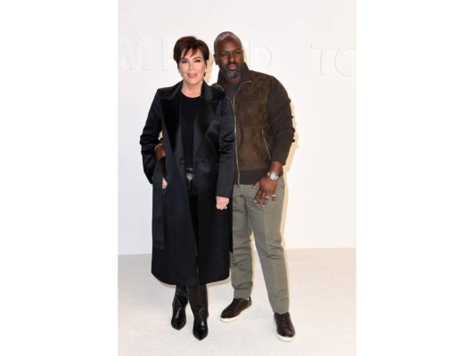 Kris Jenner y Corey Gamble en la pasarela de Tom Ford
