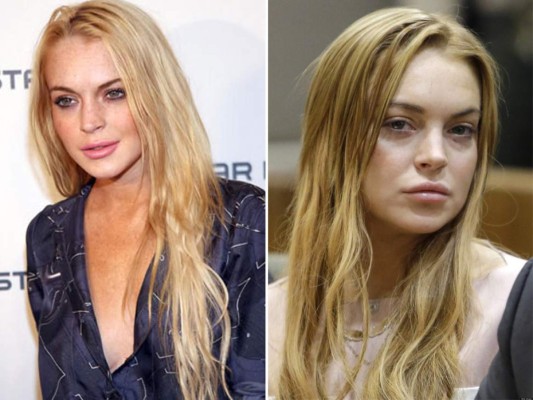 Lindsay Lohan. Por drogas, por golpes y relajo en lugares públicos ha estado tras las rejas, en un tiempo llevó una pulsera en el tobillo, que le media constantemente el nivel de alcohol en sangre.