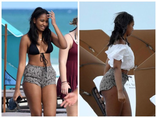 Sasha Obama de vacaciones en Miami