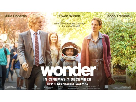 3. Wonder: esta película cuenta la maravillosa historia de una madre, Isabel (Julia Roberts), que sabe acompañar el difícil tránsito de su hijo a la vida normal, pese lo que pese, convirtiéndose en su mejor apoyo. Durante diez años, Auggie (Jacob Tremblay), que sufre una rara enfermedad genética por la que tiene el rostro deformado, ha sido educado en casa por su madre Isabel. Pero ella y su esposo consideran que es el momento en que entre en la escuela local y descubra un mundo hasta entonces desconocido.
