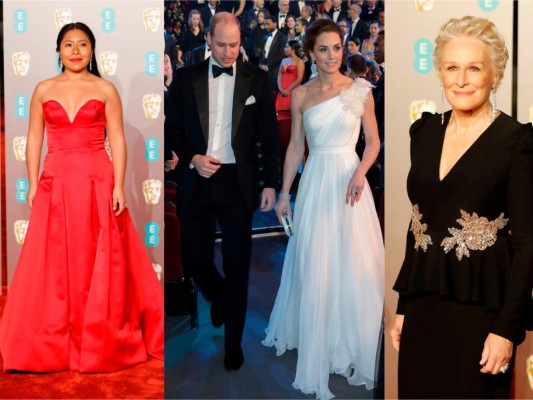 Yalitza Aparicio, Los duques de Cambridge y Glen Close de los más esperados en la alfombra roja de los BAFTA en su 72 edición desde el Royal Albert Hall en Londres (fotografías AFP)