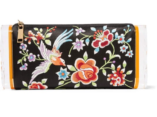 Clutch bag de motivos florales by Edie Parker