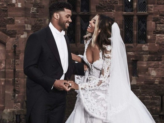 La boda de Ciara y Russell Wilson se realizó en 2016, un año después de comenzar su noviazgo.