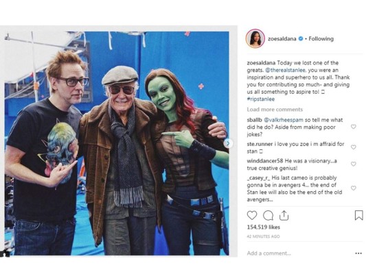 Famosos despiden a Stan Lee