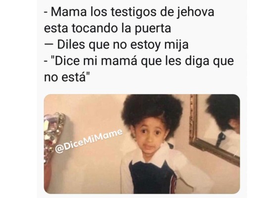 'Dice mi mamá' el meme de Cardi B