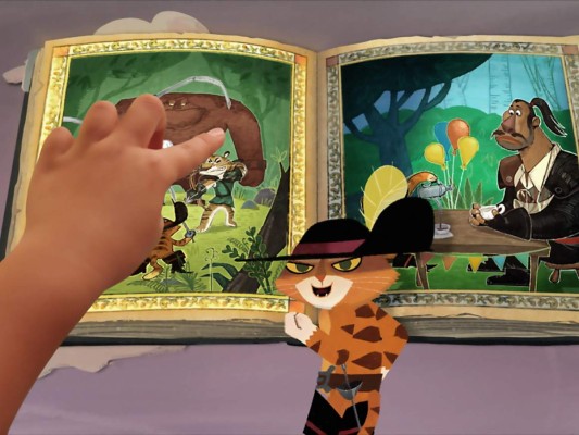 Las series infantiles como, el Gato con Botas y Buddy Thunderstruck'n han recurrido al visualización interactiva para captar la atención de los niños y para desarrollar el sentido de desición.