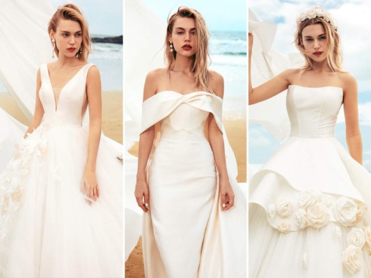 El diseñador hondureño Guillermo Pharis presentó su nueva colección Whisper Bridal SS2021, una propuesta etérea y romántica, inspirada en el aire y la luz y que viste a la novia moderna en diseños estructurados y arquitectónicos. Fotografía: Xiaoping Modelo: Darina Locación: The Gelendzhik Bay , Rusia