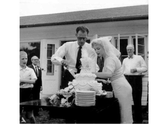Marilyn Monroe en una boda sencilla con Arthur Miller