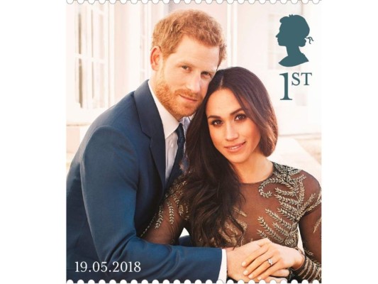Las estampillas reales de la boda del Príncipe Harry y Meghan Markle