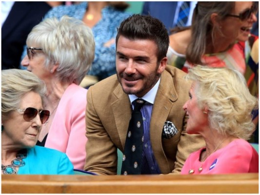 David Beckham el alma de la fiesta en Wimbledon