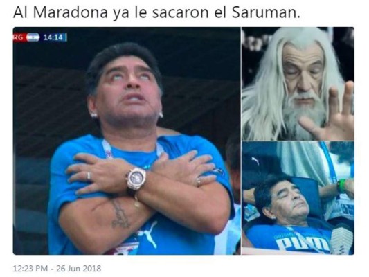 Los mejores memes de Maradona tras el partido de Argentina contra Nigeria