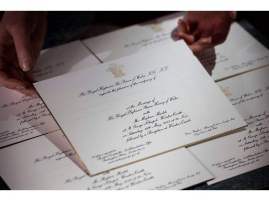 ¡Ya están listas las invitaciones a la boda de Meghan y Harry!