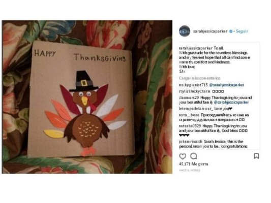 Así celebraron Thanksgiving los famosos