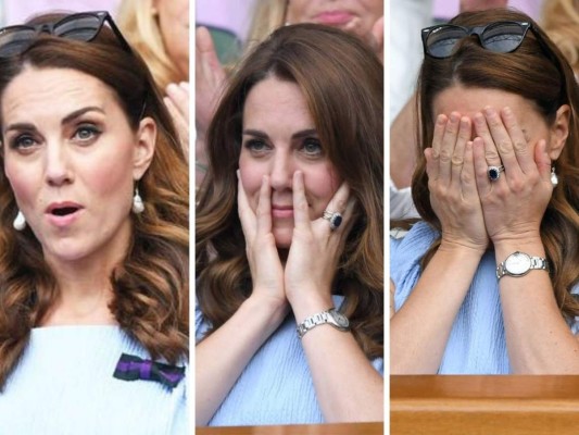 Las caras de Kate Middleton en la final de Wimbledon