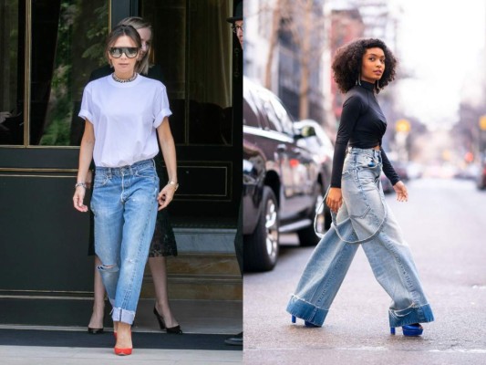 Jeans<br/>¡Lo que sea menos skinny jeans! Los jeans acampanados, oversized, boyfriend, de cintura alta, de corte recto, rotos, y con parches son lo nuevo.
