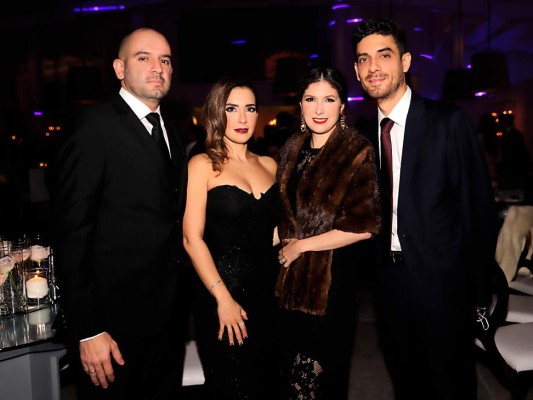 Said Molina y Shadia Kafati con Andrea y Philippe de Pierrefeu