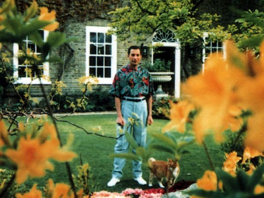 Freddie Mercury<br/>Esta fue una de las últimas fotos del vocalista de Queen, tomada en 1991, mismo año de su muerte a causa del VIH-SIDA, enfermedad que ocultó por mucho tiempo.<br/>