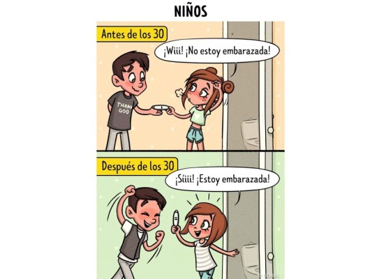 Así es la vida amorosa antes y después de los 30