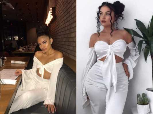 Si no te encanta tanto la idea de lucir tus piernas, también puedes verte muy linda con un conjunto de pantalón y croptop, además que están en tendencia, hacen que tu figura se vea envidiable.
