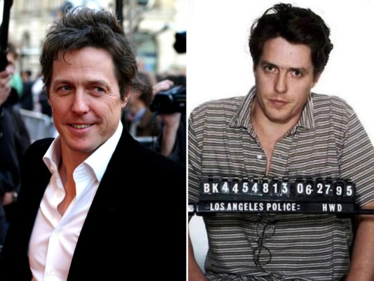Hugh Grant. Fue sorprendido en pleno acto sexual con una prostituta y acabó condenado por un delito menor. Pero su breve paso por el calabozo no le hizo mucho efecto, ya que años después volvió a ser detenido, pero esta vez por agredir a un fotógrafo.