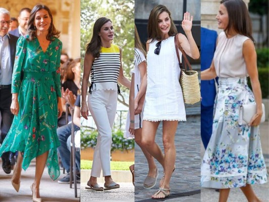 A la reina Letizia, esposa de Felipe de Borbón le llego el verano, razón por la cual resalta su elegancia y fineza con vestidos que se ajustan a su delicada figura