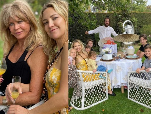 Kate Hudson también decidió compartir fotografías junto a sus hijos, asegurando que todo lo hacía por ellos.